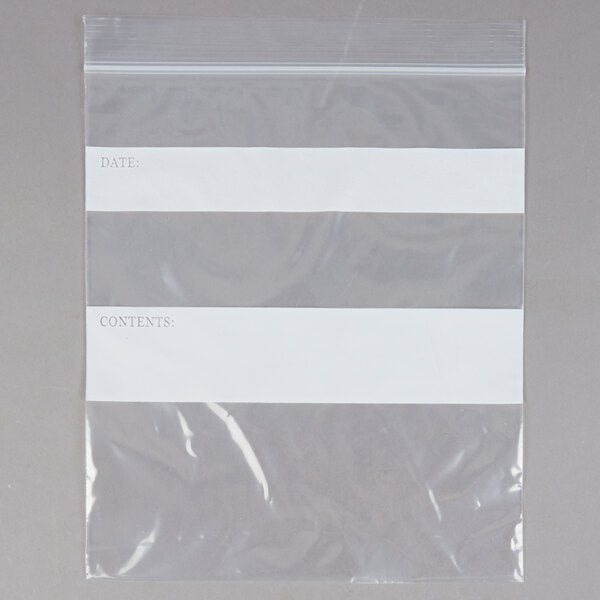 F20708Q 7x8 QUART CLEAR SEAL TOP BAG WITH WRITE ON STRIP (500/cs)