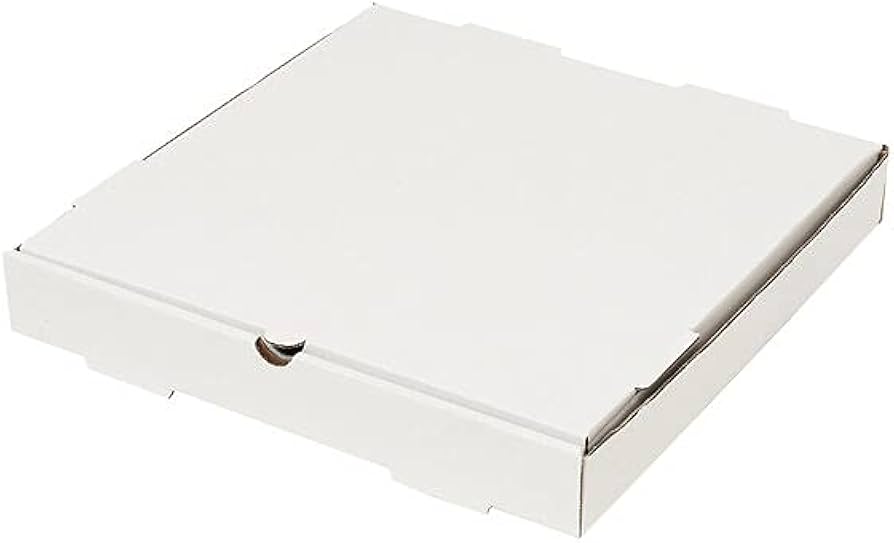 PW14B-NP 14" PIZZA BOX B-FLUTE 1-5/8" WHITE/KRAFT PLAIN (50/CS)
