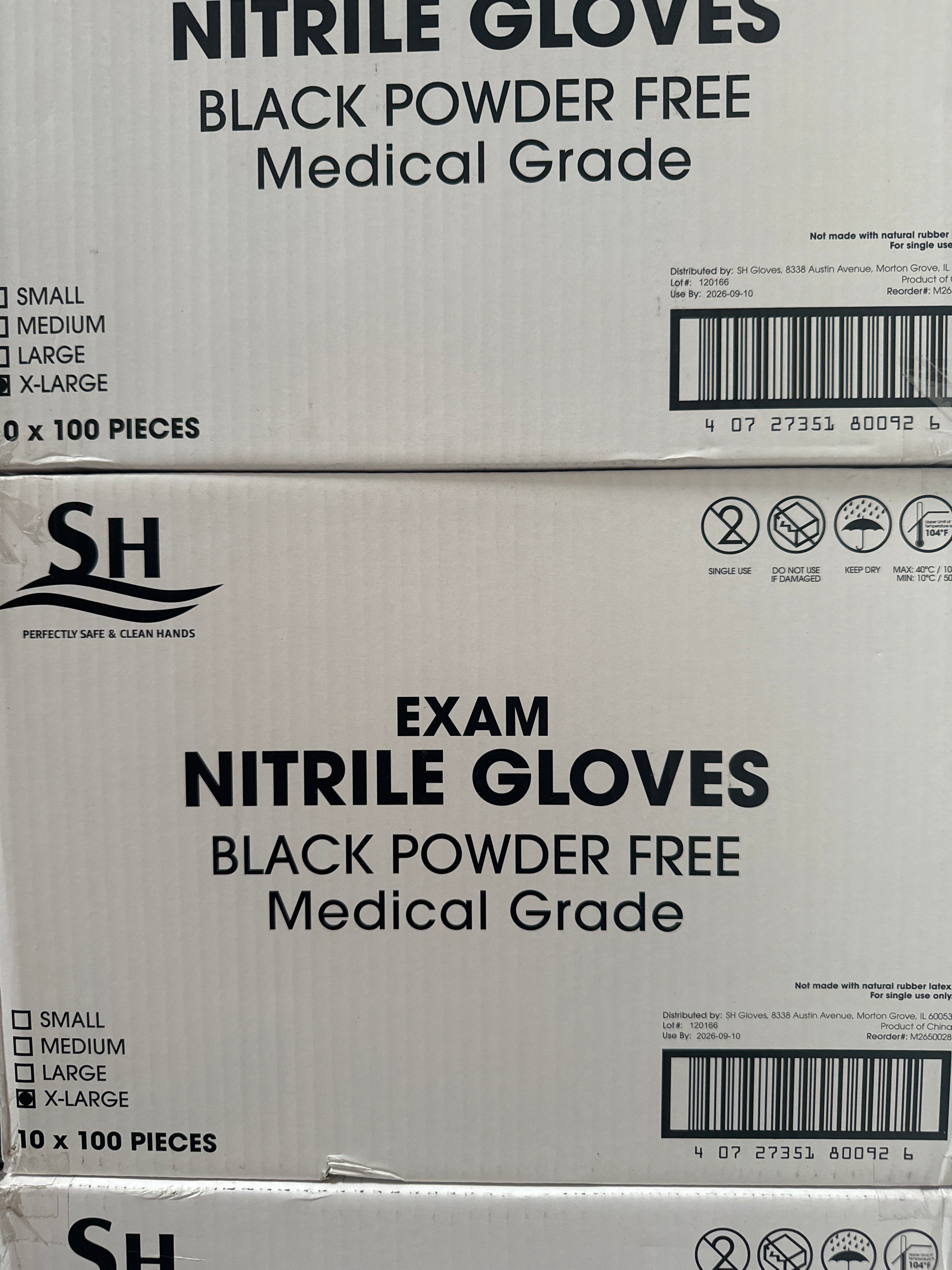 Exam PF Nitrile Gloves - M - (10/100) 1000psc