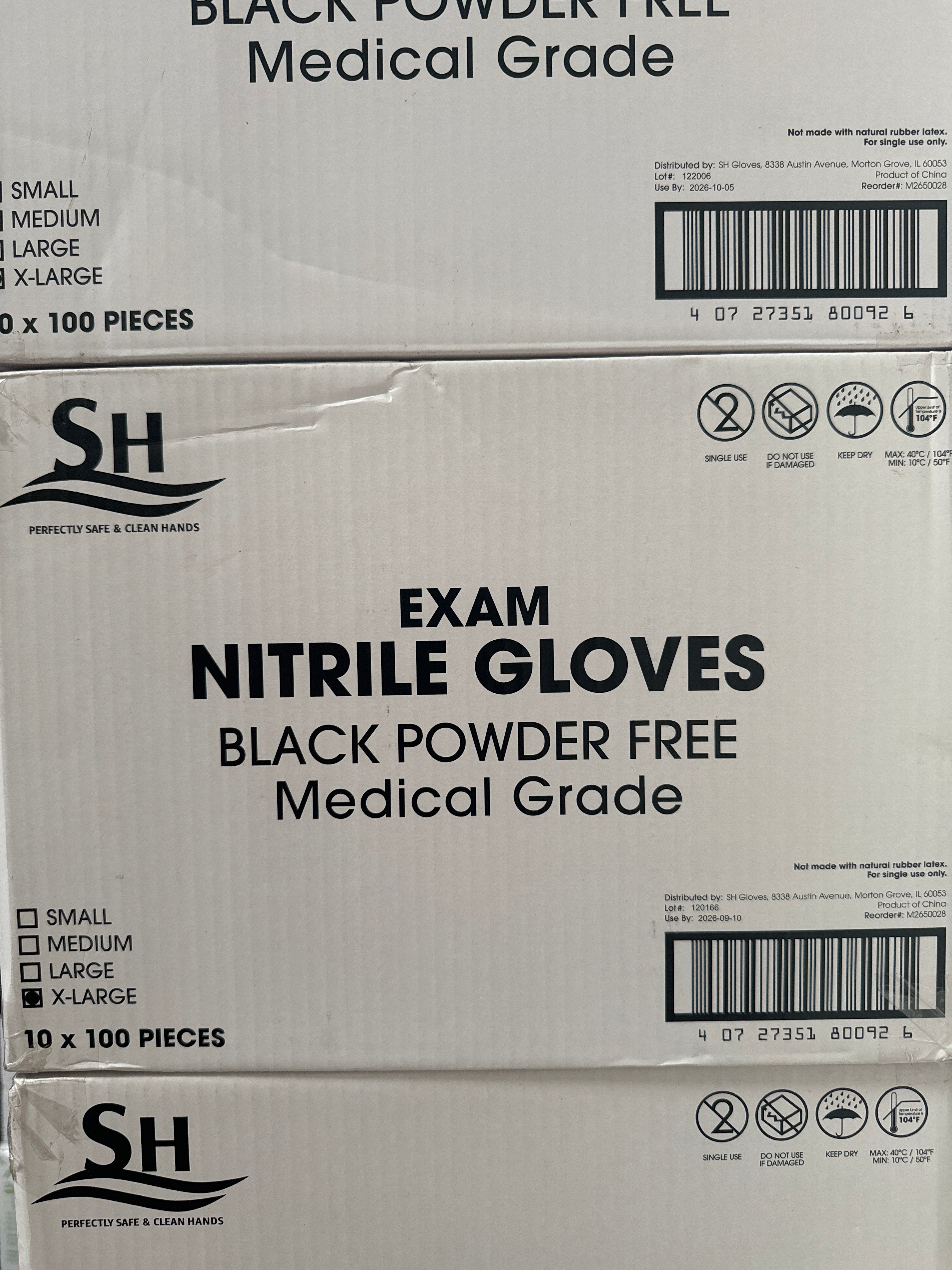 Exam PF Nitrile Gloves - XL- (10/100) 1000/cs