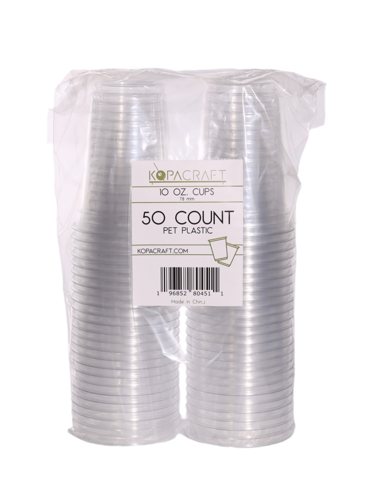 Kopacraft 10oz Clear PET Cup 78mm (500/cs)