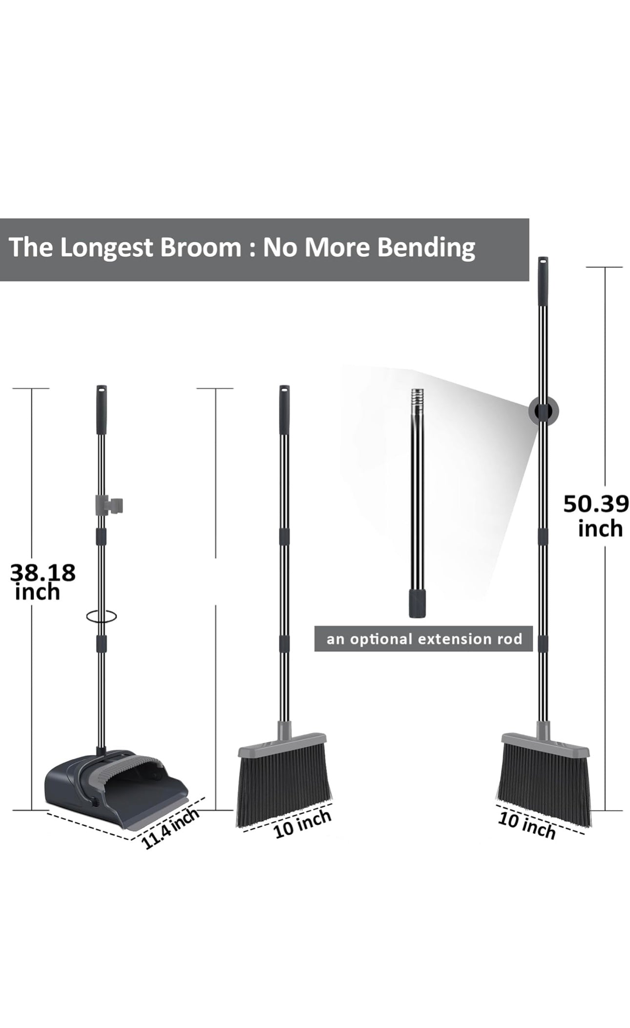 Stand Up Broom and Dustpan