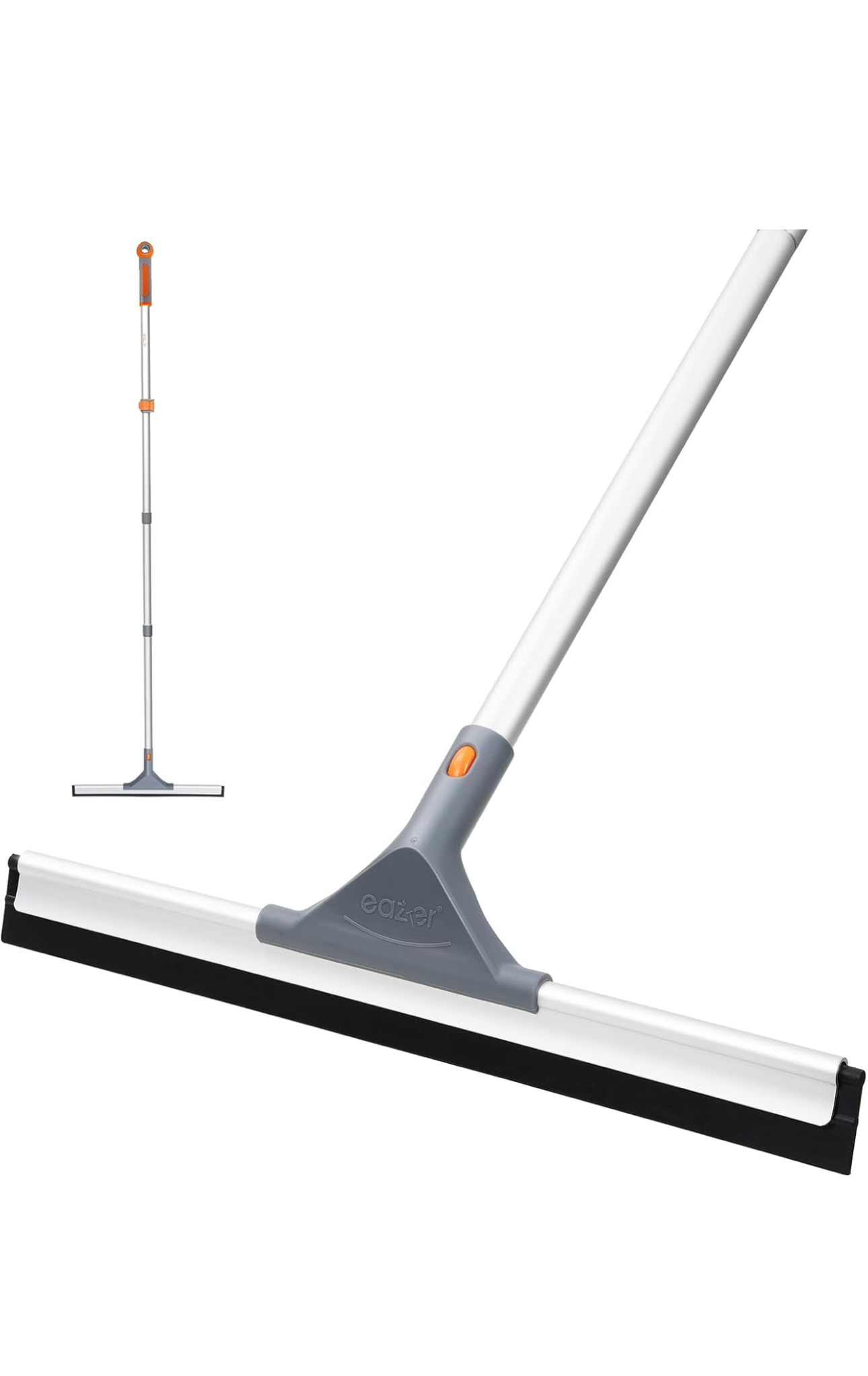 Heavy Duty Scrubber with Extendable 60'' Aluminum Pole and 17” Rubber Blade