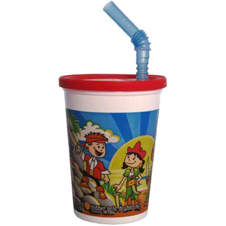 KIDS CUP TRI-PACK 12OZ LID/STRAW P/P (250/cs)