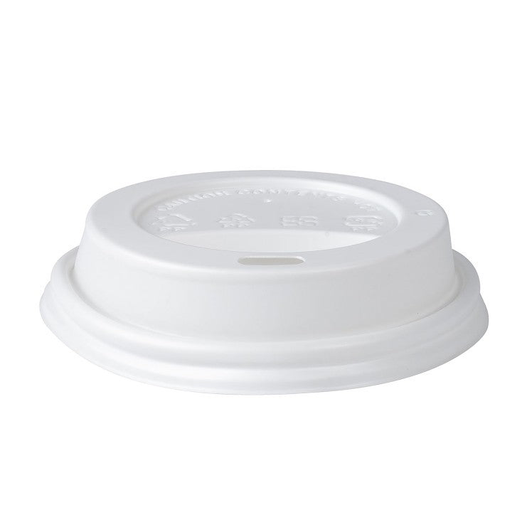 Sipper Dome Lid White PP 90MM Fits 10/12/16/20/24oz (1000pcs)