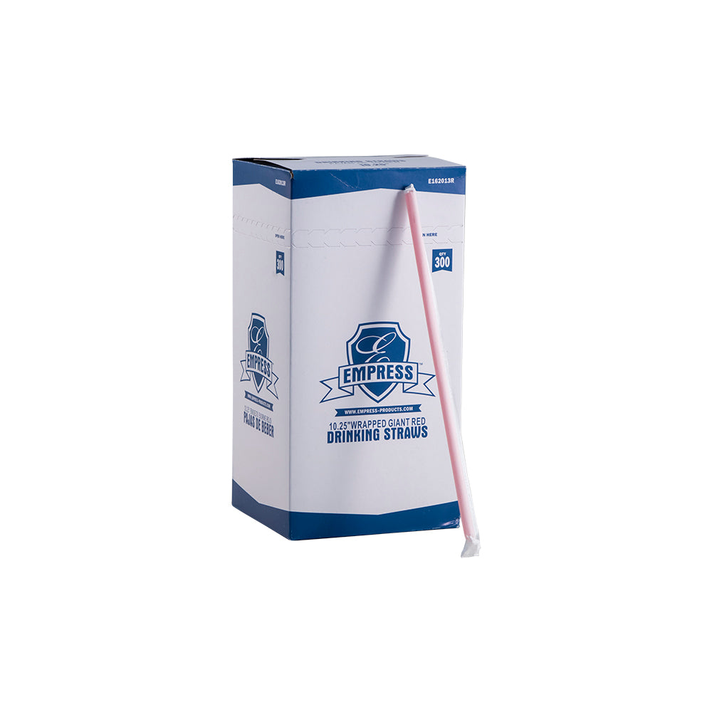 Giant Red Straw Paper Wrapped 10.25" (1200/cs)