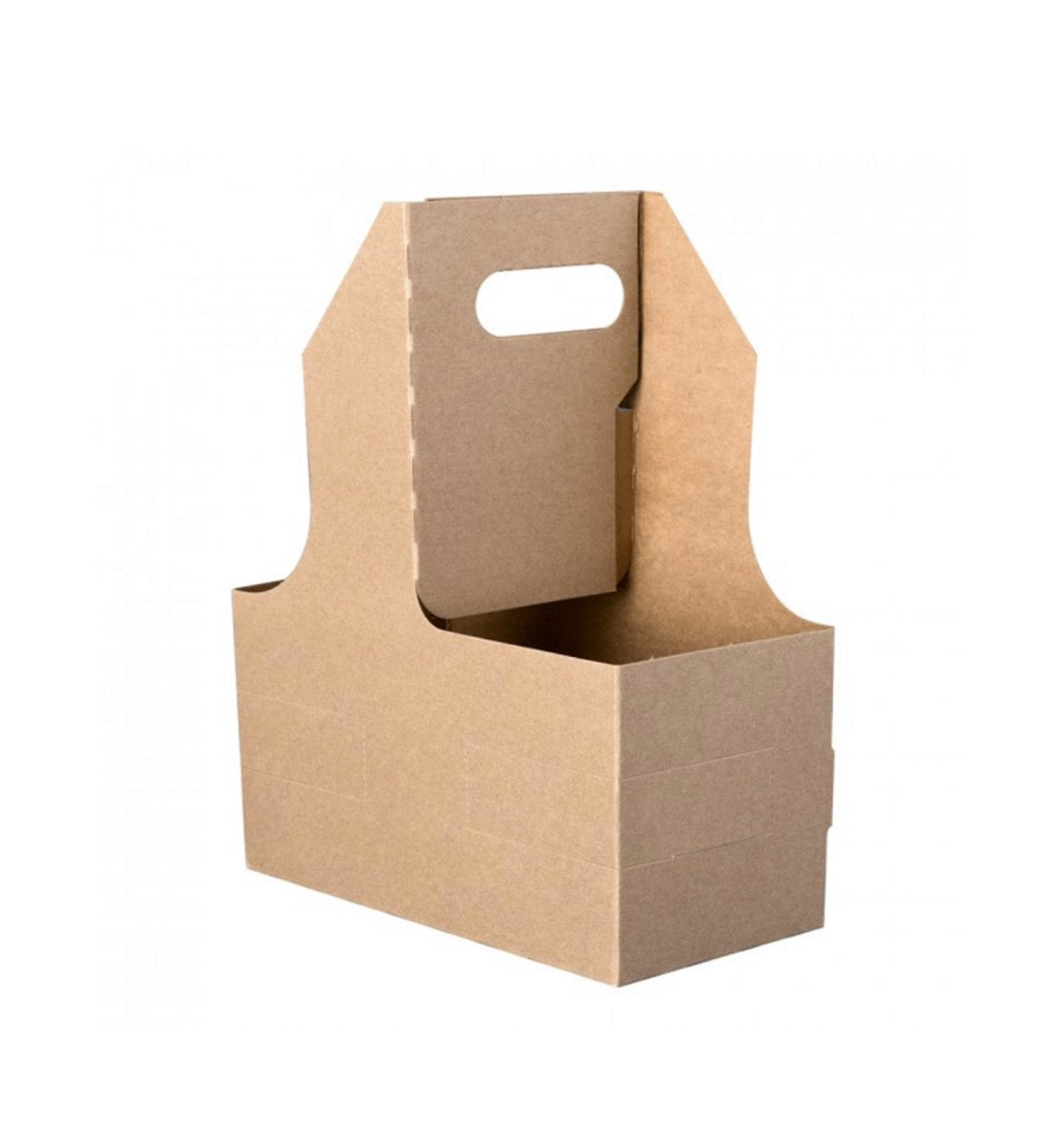 HANDLED CARRIER CHIPBOARD 2 CUP BROWN - 250/CS