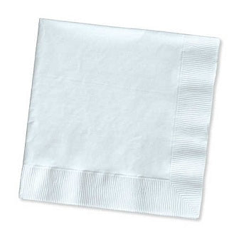 1-Ply White Beverage / Cocktail Napkin - 4000 / Case