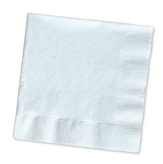 1-Ply White Beverage / Cocktail Napkin - 4000 / Case