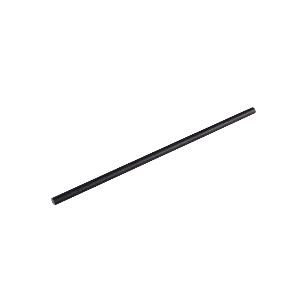 7.75" Unwrapped Black Jumbo Paper Straw (8/600/cs)