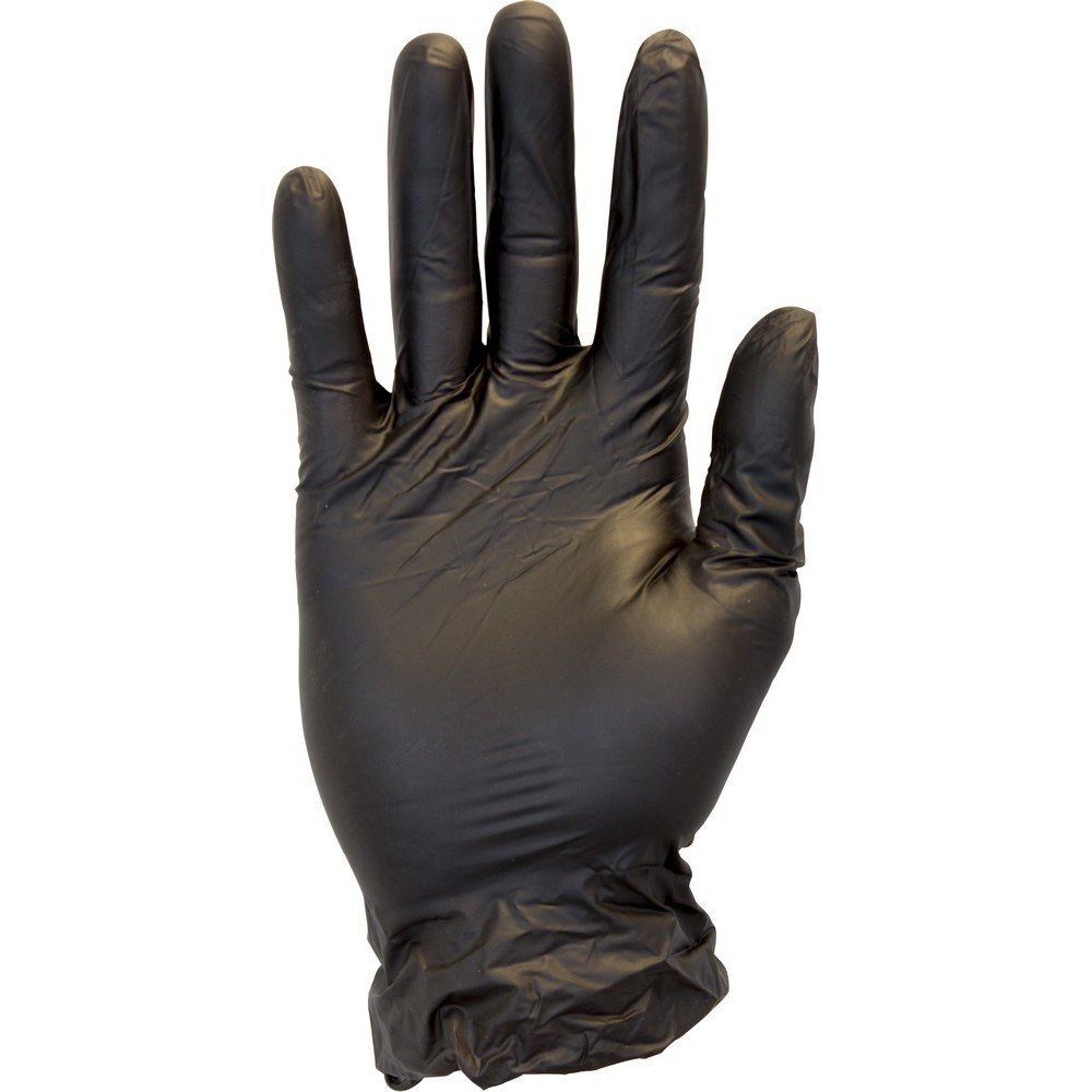 Advance Powder Free Black Vinyl Glove- XL- (10/100/cs)