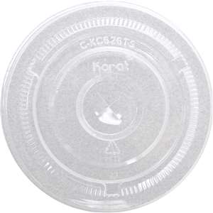 Karat Flat Lid for 16oz - 24oz with Straw Slot 98mm (1000pcs)