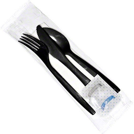 Black Meal Kit - Extra Heavy Cutlery Set - 250psc