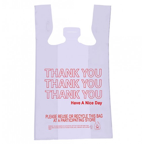 THANK YOU T-SAK Bag 12-MIC PLAS 11.5X6.5X21 WHITE (1000/cs)