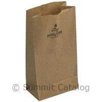 6-LB GROCERY BAG 35# KFT 100% RECYLD 6X3-5/8X11-1/16 (500/cs)