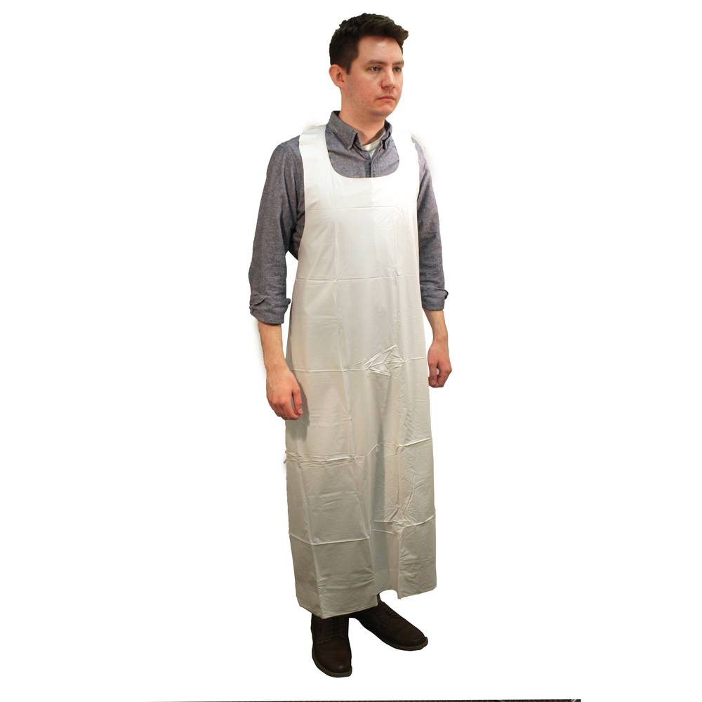 Apron Vinyl 8Mil White (12/pcs)