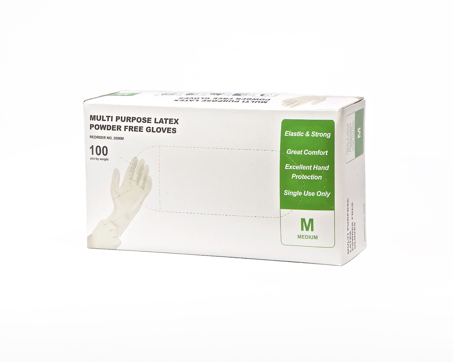 Diamond Glove Medium Powder Free Latex Gloves - (10/100) 1000psc