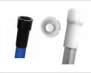 Aluminum Handle w/ White Internal Threaded Connector 54" x 1"