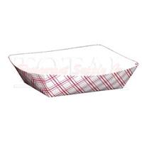 Empress 5lb Red Plaid Food Tray