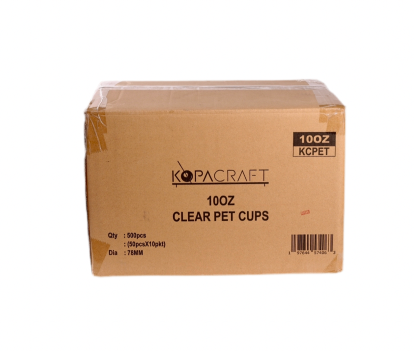 Kopacraft 10oz Clear PET Cup 78mm (500/cs)
