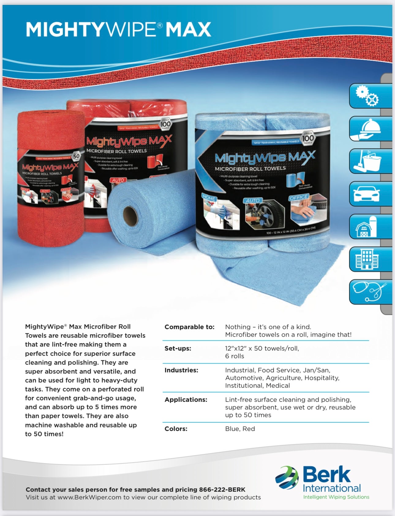 MIGHTYWIPE Max (2pcs/pk). Microfiber towels