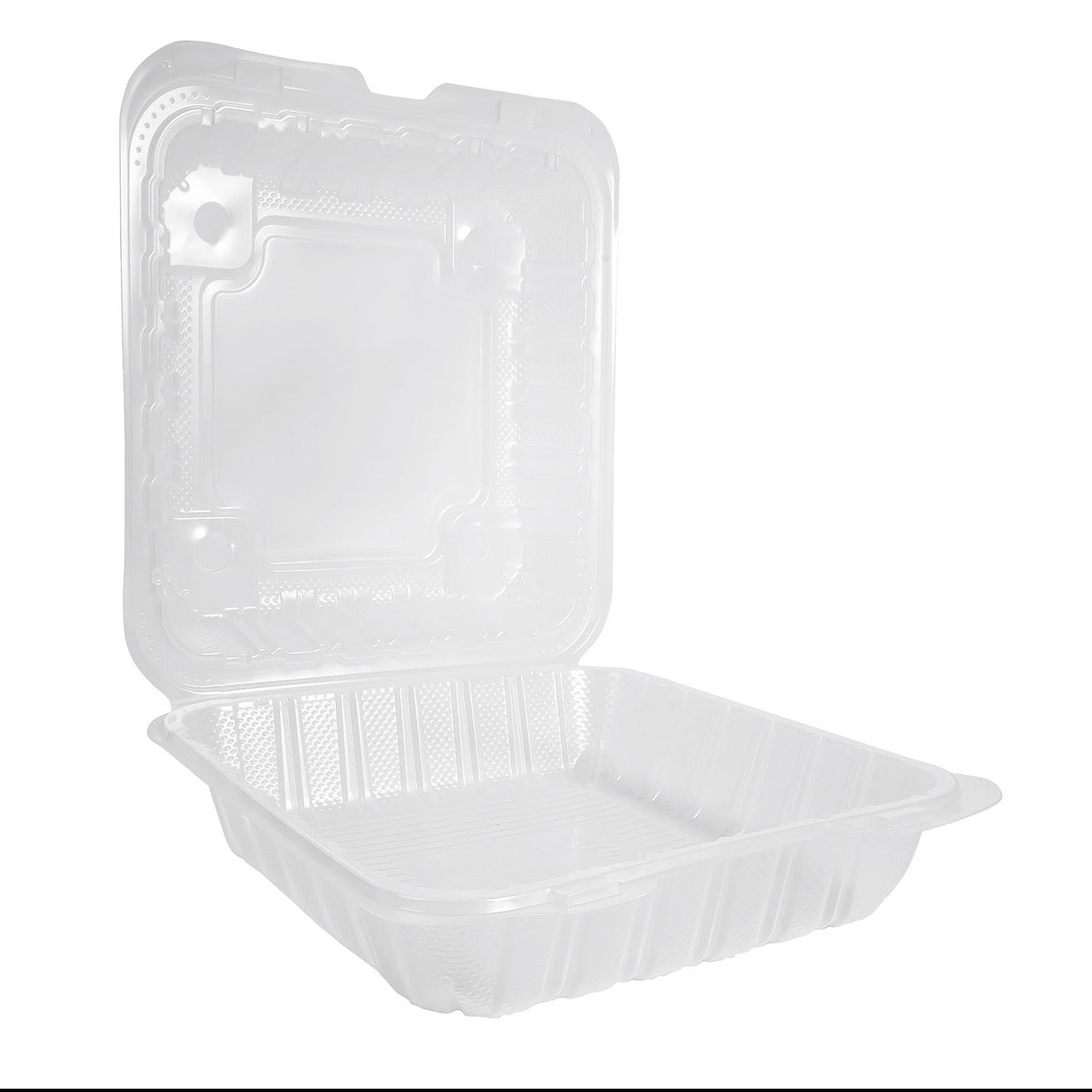 ECO1C993CL HINGED CNTR 1-CMPT 
PP 9.23X9.23X3 XL CLEAR (150/cs)