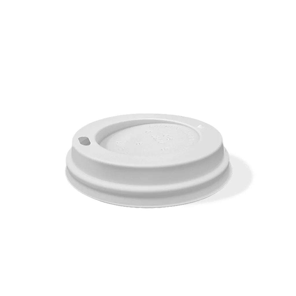 White Sipper Dome Lid 80mm 8oz (1000/cs)
