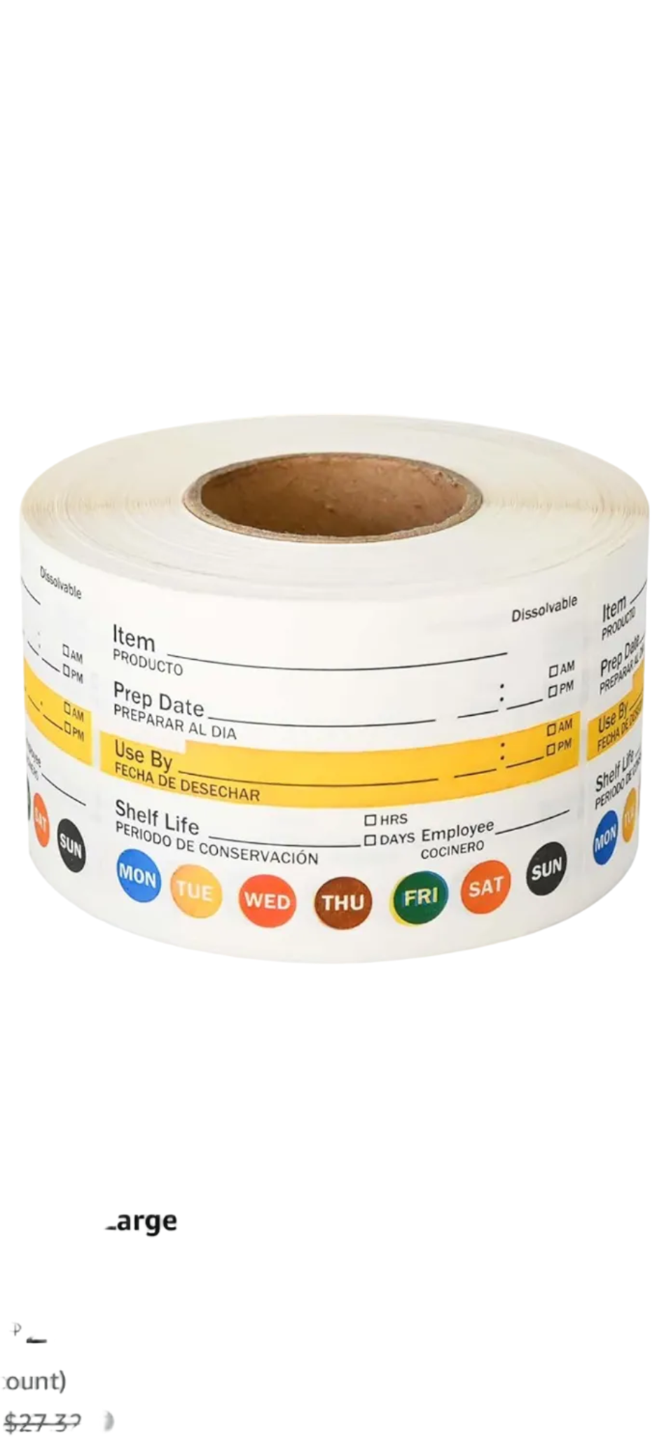 Use By Dissolve Label Box 2"x 3” (1 Roll of 500)