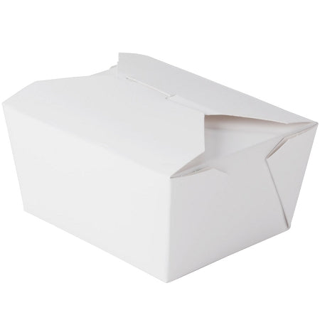 White Bio Pack Container 4.37x3.5x2.5 Single Fold-Pak (450pcs)