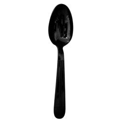 Black Teaspoon - Extra Heavy Polypropylene - 1000psc