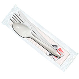 White Meal Kit - Medium Weight Cutlery Set - 250psc
