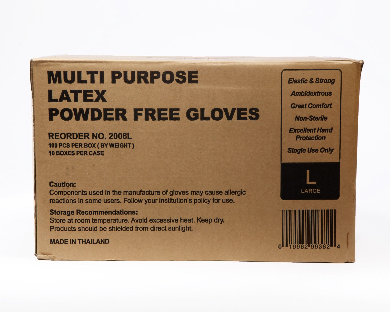 Diamond Glove Large Powder Free Latex Gloves - (10/100) 1000psc